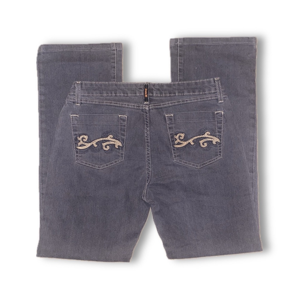 twenty x houston lowest rise slim fit flared grey pants